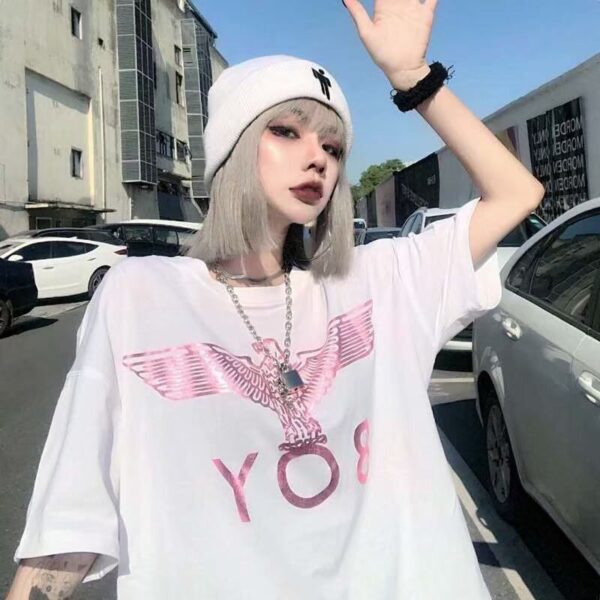 新款圓領衛衣百搭情侶款學生運動上衣春秋款短袖韓版潮流顯瘦：圖片 2